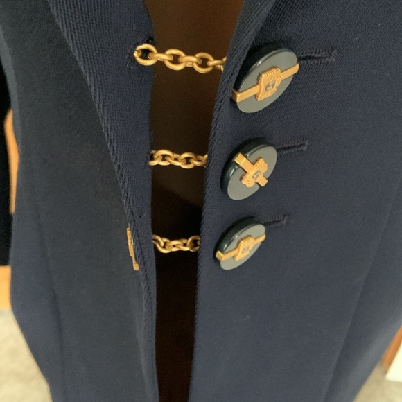 Louis Féraud classic long blazer French cuffs made in Germany 100% virgin wool - Picture 10 of 12